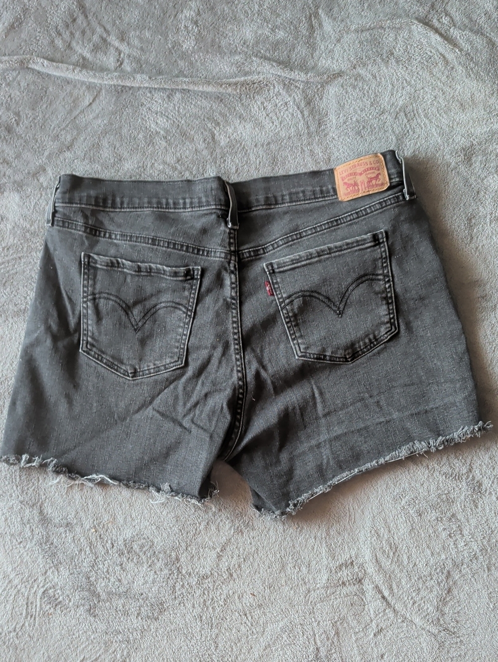 Levi's Charcoal Black Cutoff Denim Shorts